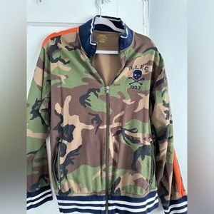 Polo Zip Up Camo Sweater